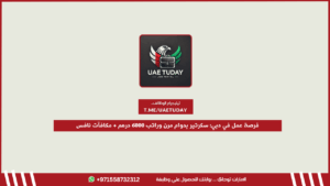 فرصة عمل في دبي: سكرتير بدوام مرن وراتب 6000 درهم + مكافآت نافس
