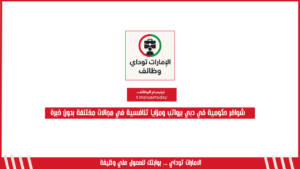 شواغر حكومية في دبي برواتب ومزايا تنافسية في مجالات مختلفة بدون خبرة
